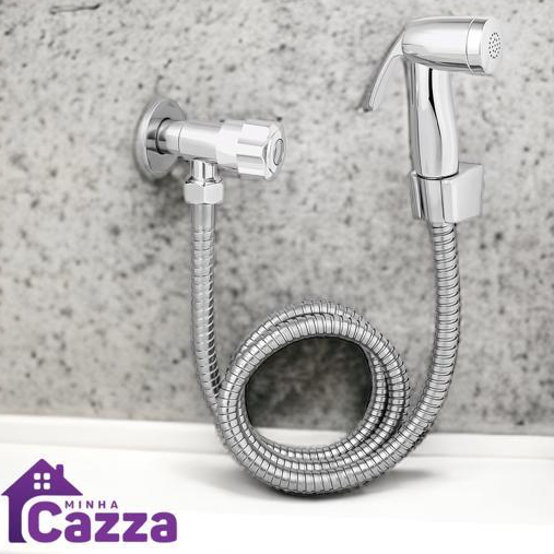 Ducha Higiênica Kit Completa Metal Cromado 1/4 Vo