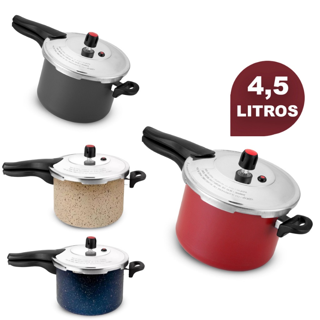 Panela De Pressão Antiaderente Fechamento Externo 4,5 Litros Alegrete