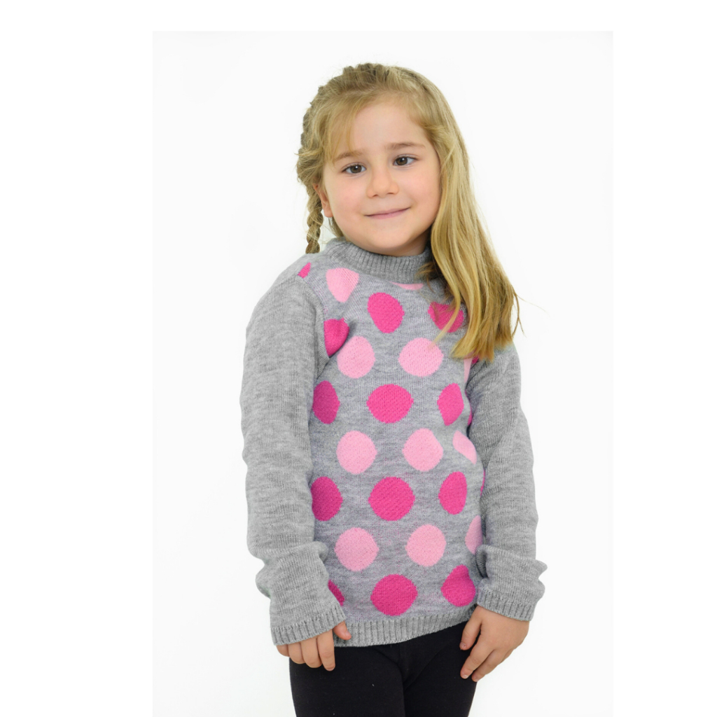 Blusa de Lã Infantil Menina (1 a 6 Anos) Tricot de Qualidade