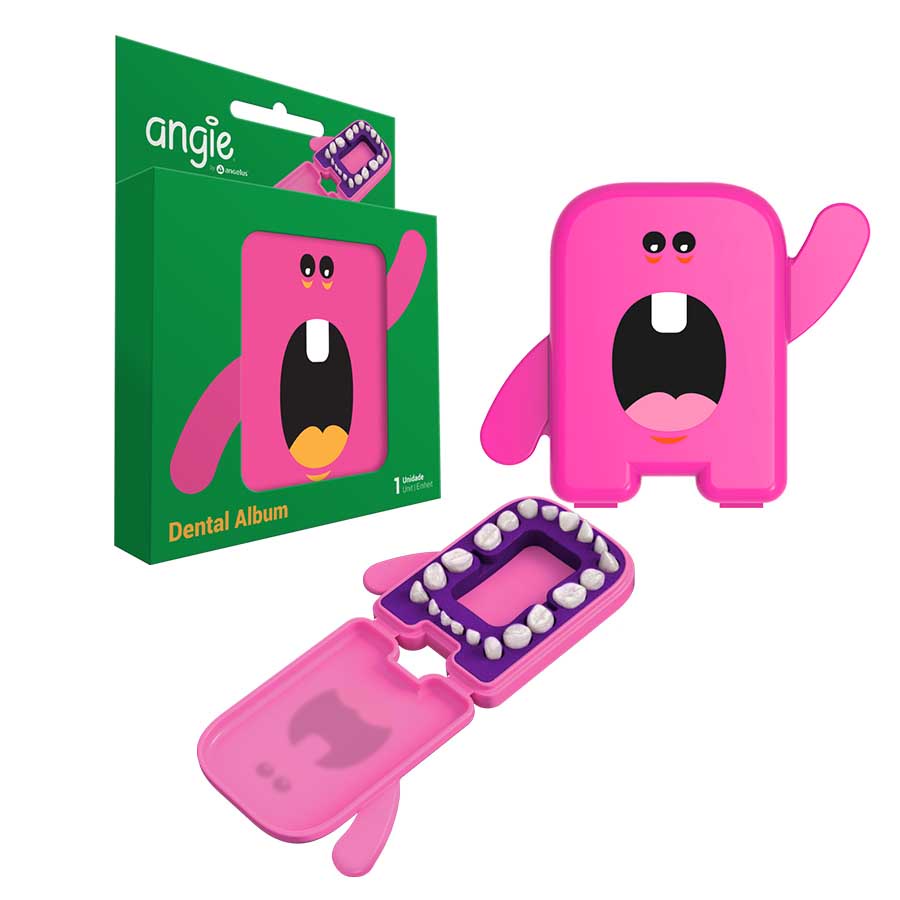 Porta Guarda Dente de Leite Infantil Rosa – Dental Álbum