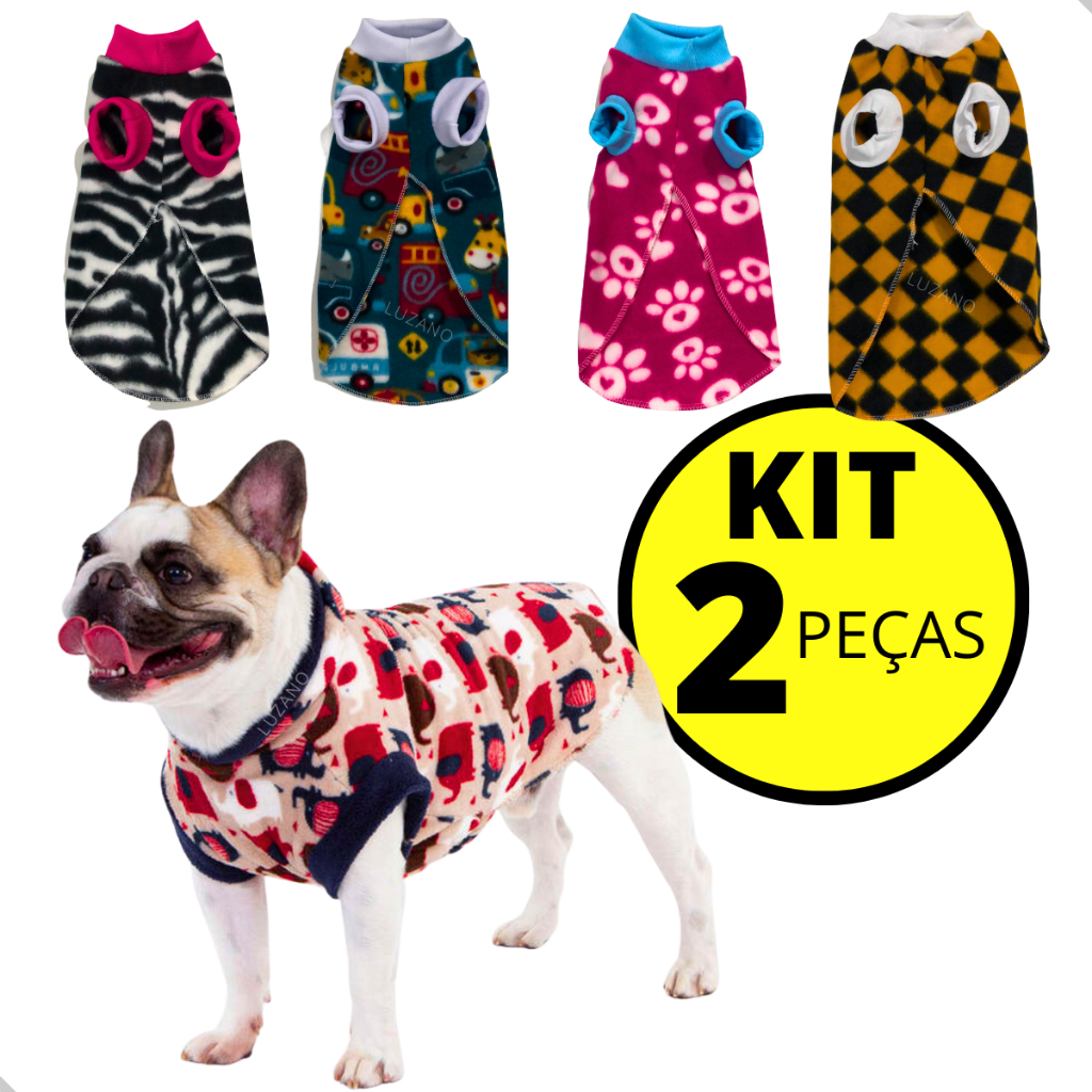 Roupas para Cachorro Roupinha Roupa Pet para Cães Gatos Soft Gatas Pinscher Shitzu Pug Inverno Frio