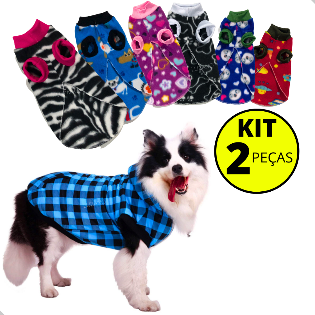 Roupa para Cachorro Porte Grande Pit Bull American Pastor Poodle Soft Pet Cachorro Cães Frio Inverno