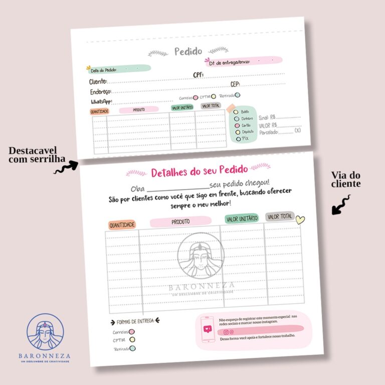 Talão de pedido + recibo 50 folhas destacáveis 2