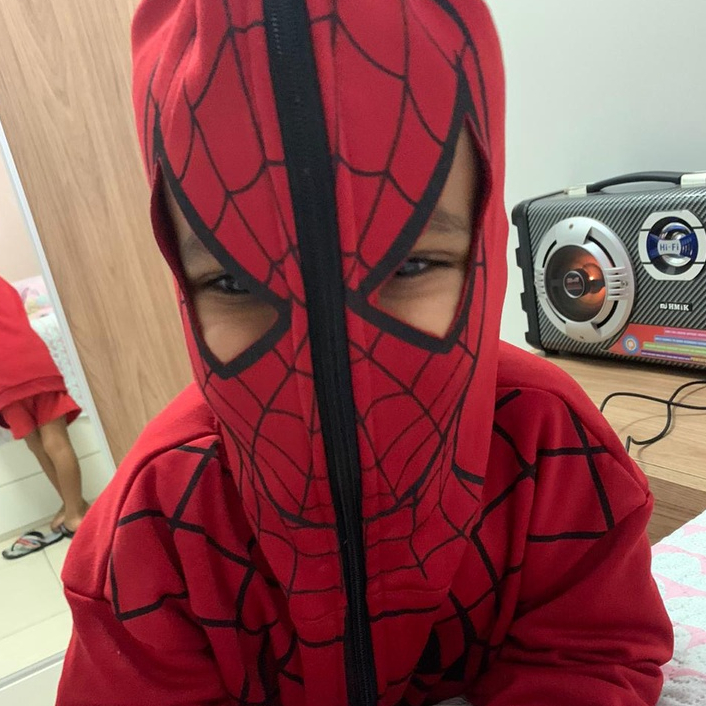 Blusa de frio Homem aranha / casaco infantil com c