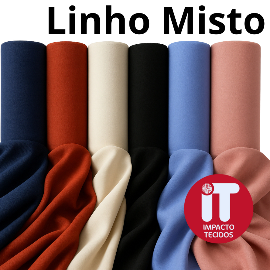 Tecido Linho Misto 1m x 1,40m – Varias Cores e Tamanhos – Qualidade Premium – linho com Viscose