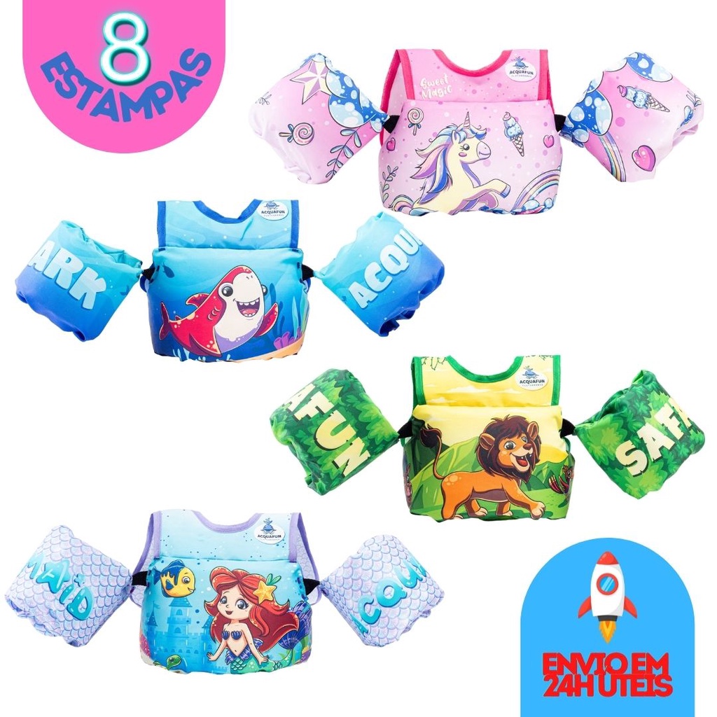 Colete Salva-Vidas  Flutuador Infantil Bóia Não Fura  100%Fabricado no Brasil