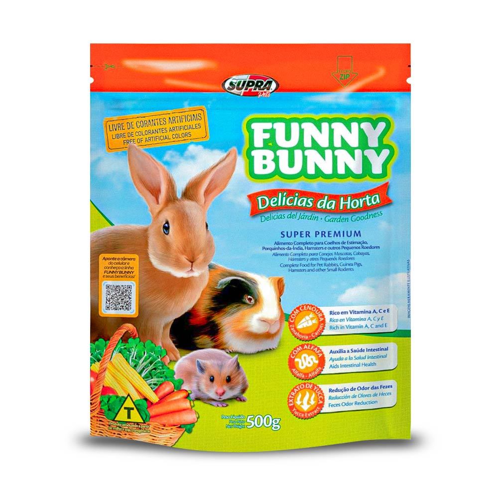 Funny Bunny Delícias da Horta 500g Ração para Coelhos e Roedores Supra