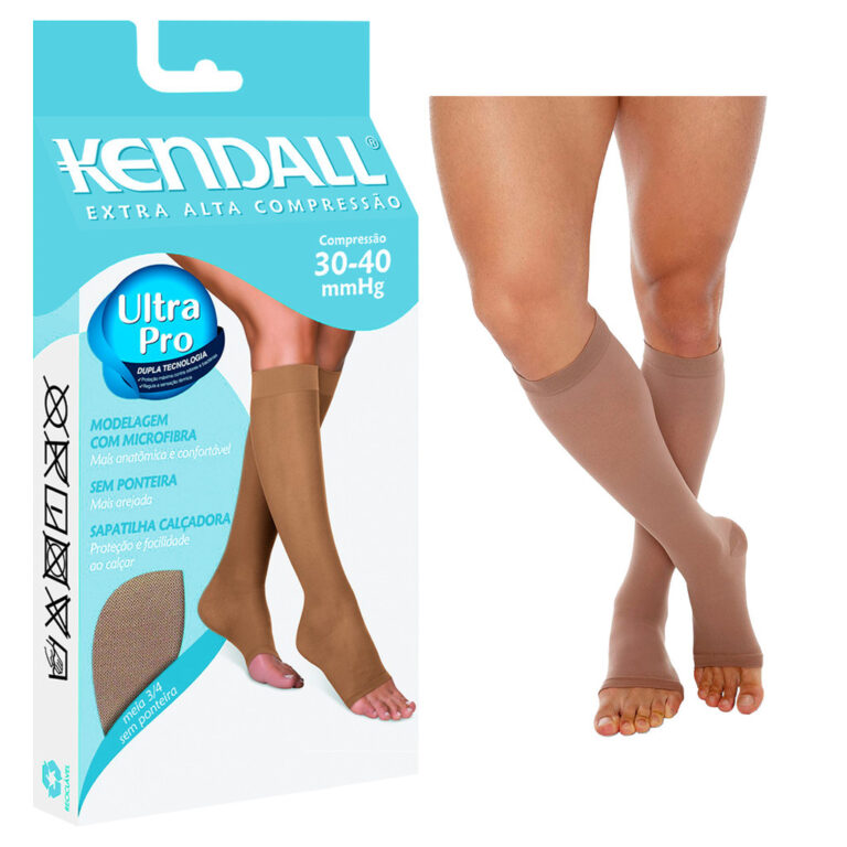 Meia Kendall 3/4 Sem Ponteira Extra Alta Compress