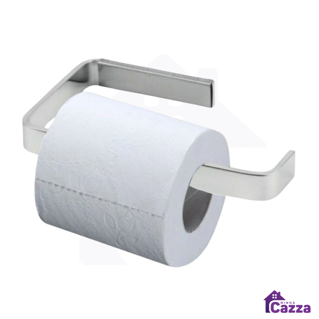 Papeleira Porta papel QUADRADA Alumínio e inox 13cm