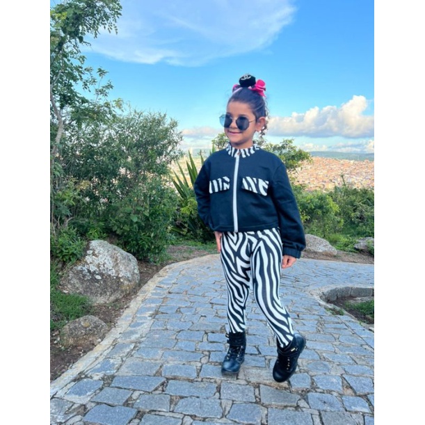 Look zebra infantil menina blogueirinha com legue