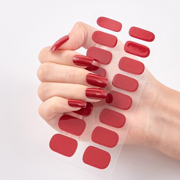 Adesivo De Esmalte De Unha De Cor Pura Glitter Cor