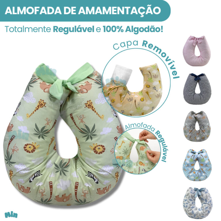 Almofada Para Amamentação Com Zíper Capa Remov