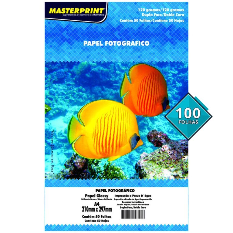 Papel Fotográfico Dupla Face 120g A4 Glossy Branc