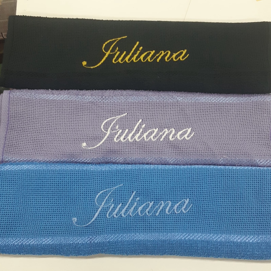 Kit Volta as Aulas 5 toalhas Bordadas com Nome sem franja