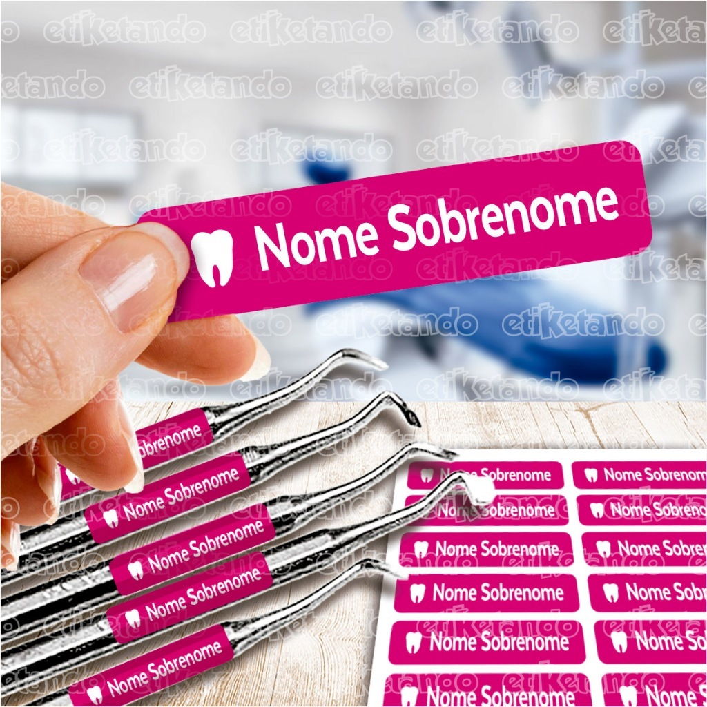 ETIQUETA INSTRUMENTAL  AUTOCLAVÁVEL  3,8×0,8 cm  100 un  PARA ODONTOLOGIA,  ÁREA DA SAÚDE