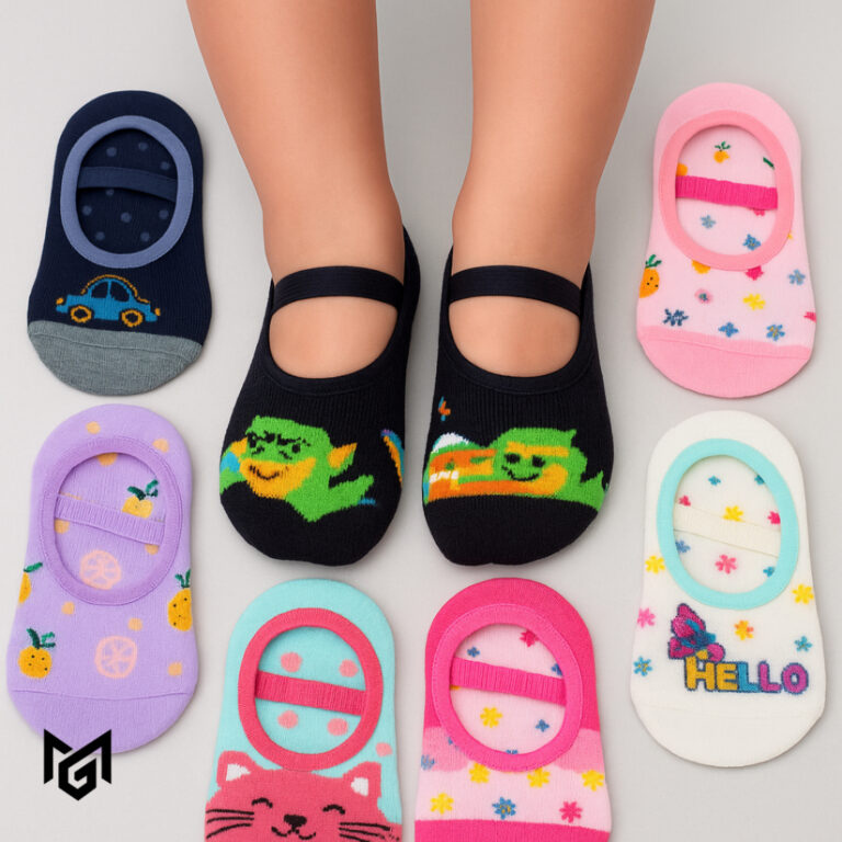Kit 10 Pares Meia Sapatilha Antiderrapante Infanti