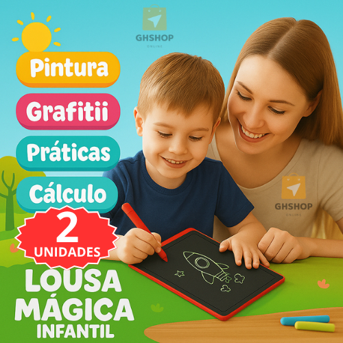 Kit 2 Lousa Magica Infantil Para Desenhar Tablet M
