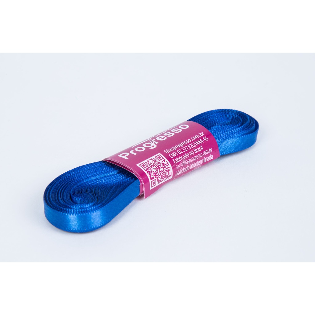 Fita de Cetim Azul Royal Cor 214 – 01 unidade – Progresso – Kafe Embalagens
