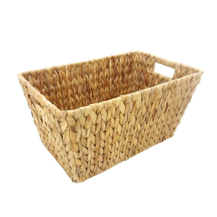 Cesta Fibra Natural 38x23x20cm kit c/2 + Bandeja &