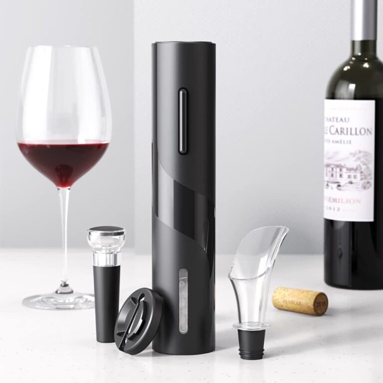 Kit Saca Rolhas Automático Abridor De Vinho Garra
