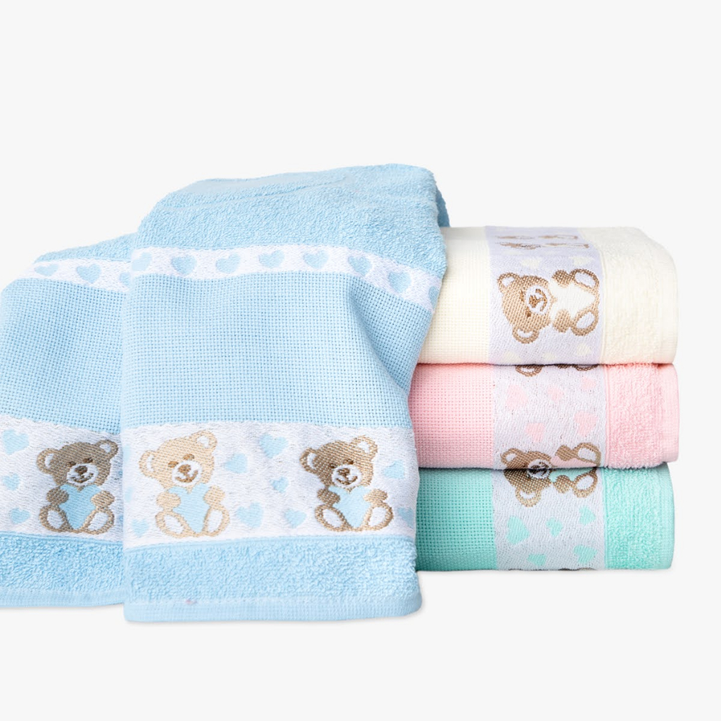 Toalha De Banho Infantil  Kids Em Ponto Cruz Para Bordar – 0,75cm X 1.10m 100% Algodão