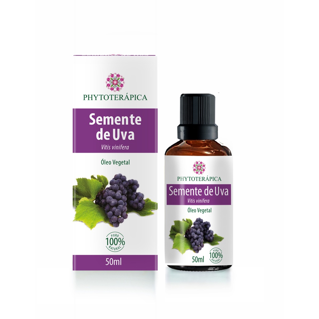 Óleo De Semente De Uva 50ml – 100% Puros (Phytotérapica)