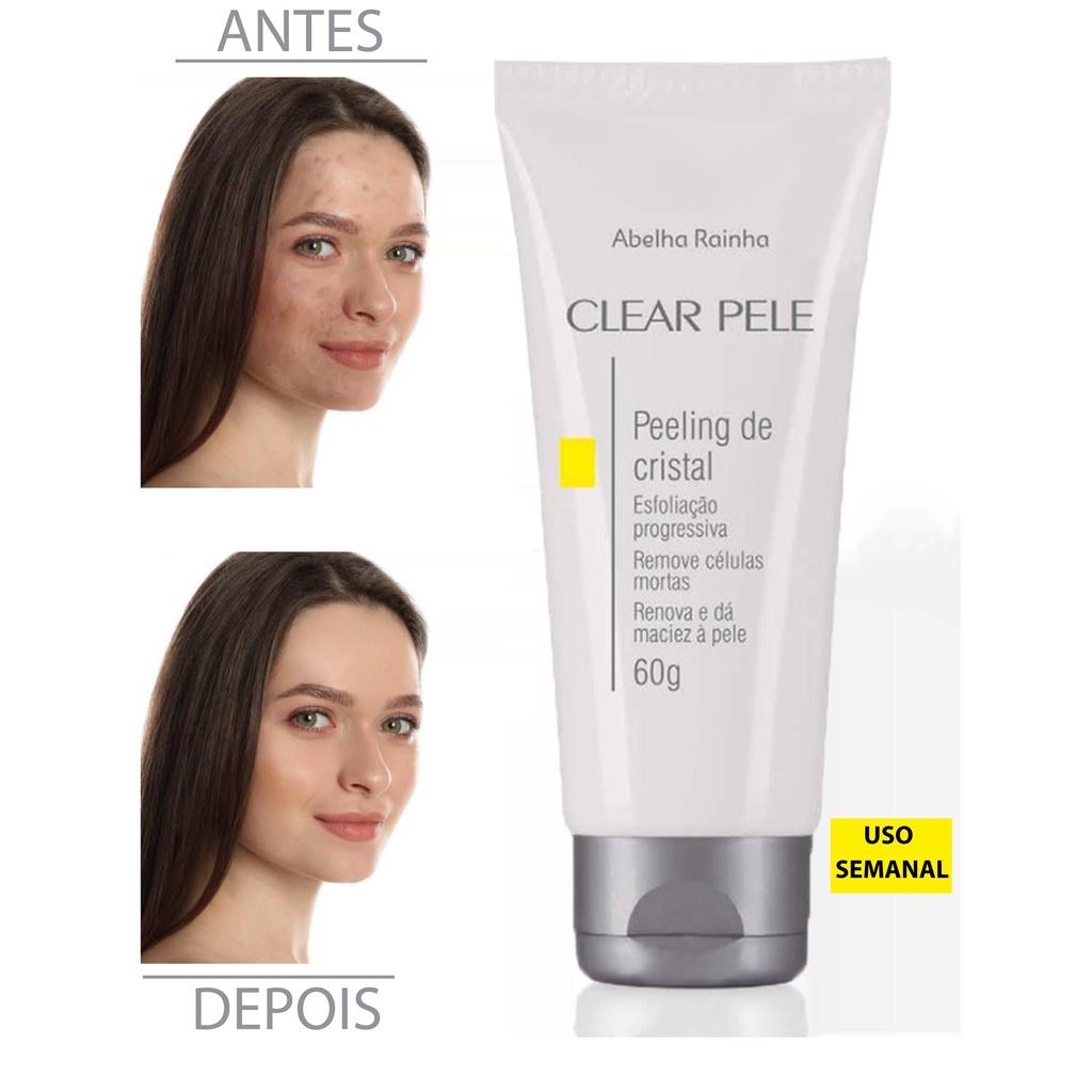 Peeling De Cristal Clear Pele Abelha Rainha – 60g