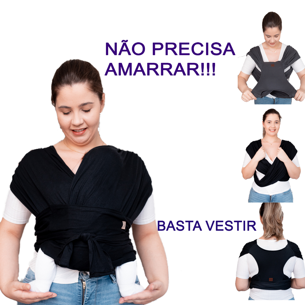 SLING DE VESTIR, LITTLE BENI, CANGURU CARREGADOR DE BEBÊ, WRAP SLING