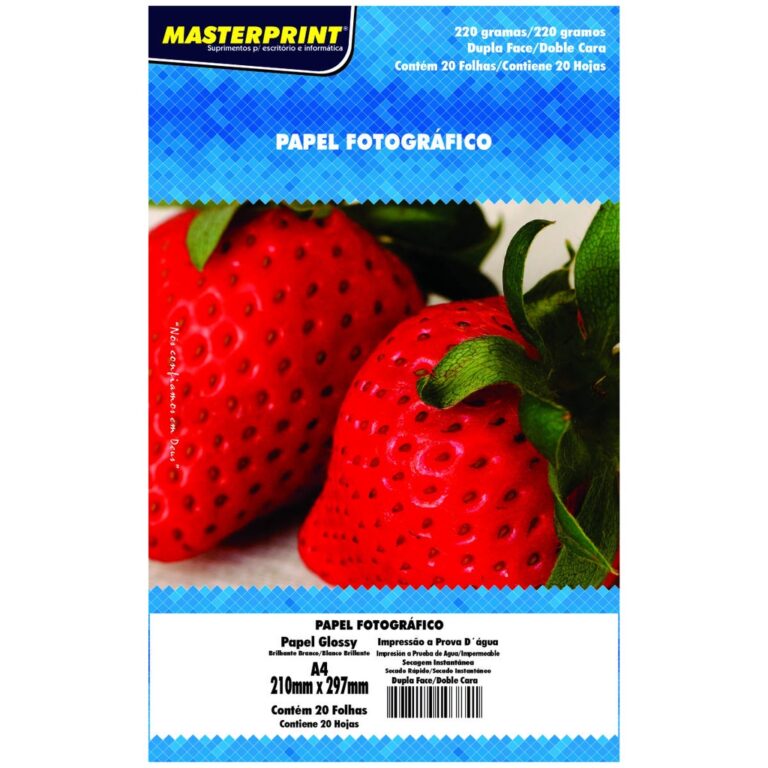 Papel Fotográfico Dupla Face 220g A4 Glossy Branc