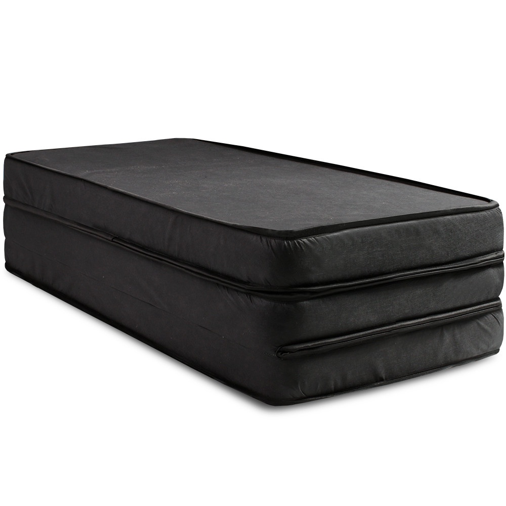 Puff Multiuso 3 Em 1 Casal Espuma Preto – Bf Colchões