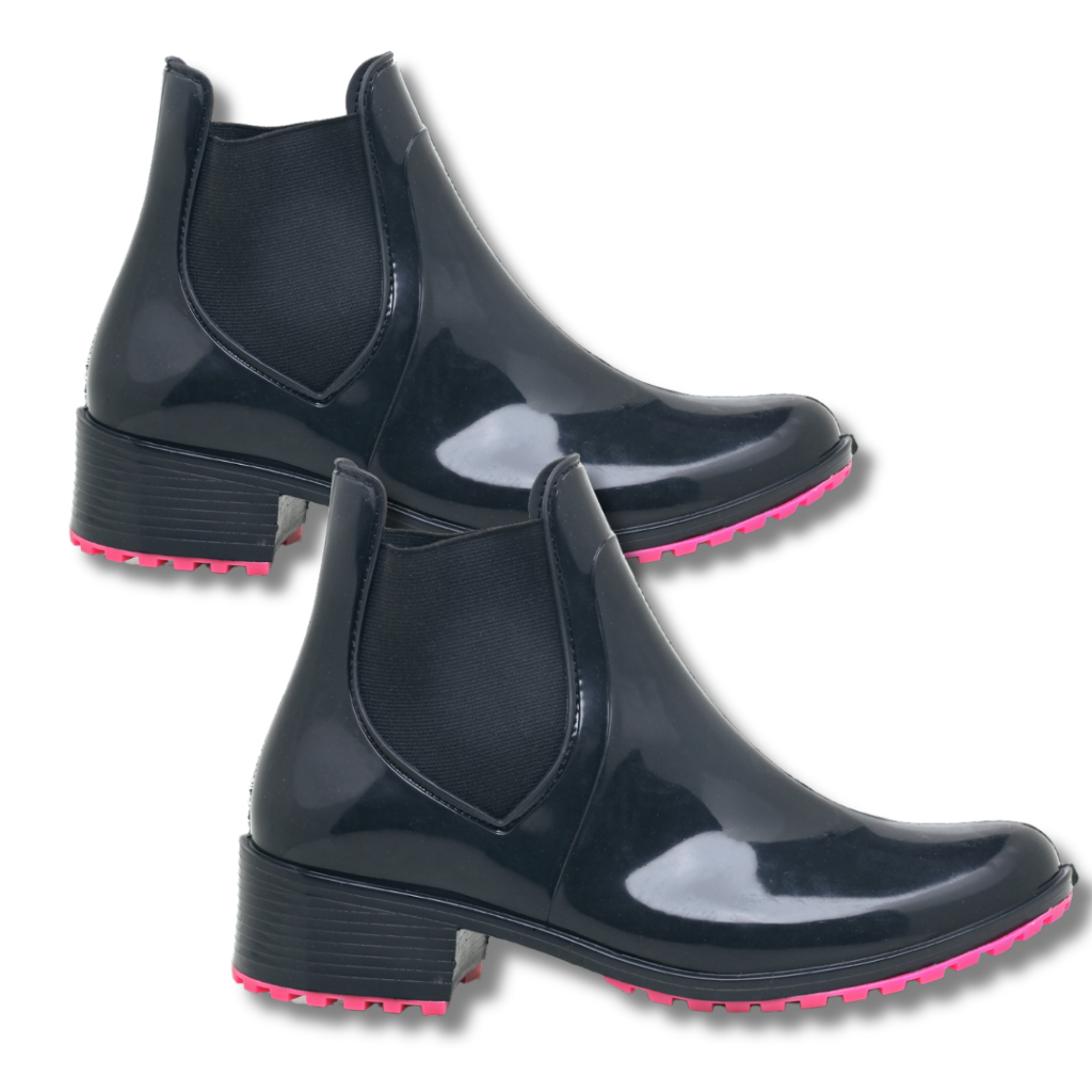 Kit Bota Galocha Feminina Frio Chuva Confortável Impermeável