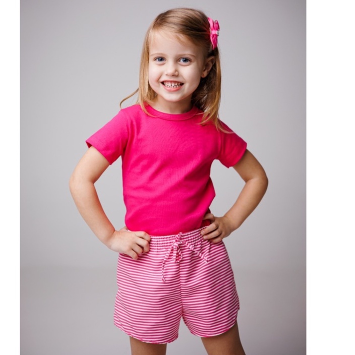 Blusa Feminina Infantil 4 ao 12 Manga Curta