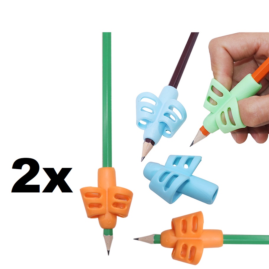 2 unidades Adaptador para Escrita Apoio De Dedos p/ segura lapis ou caneta Stetro Ergonômico