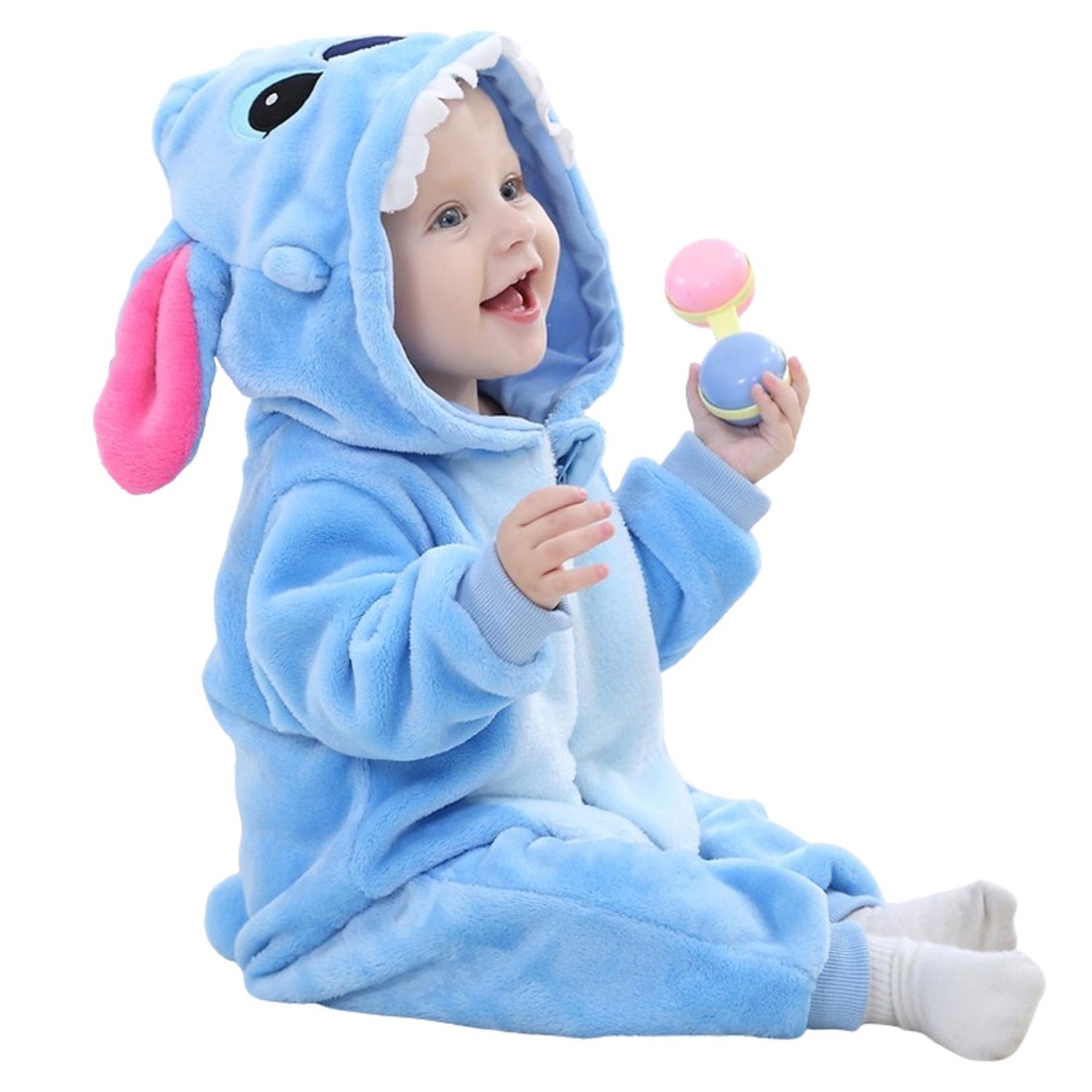Pijama Macacão Bebê Stitch Kigurumi – Pronta Entrega