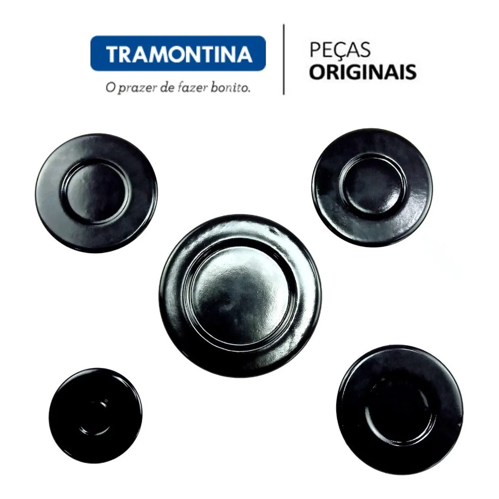 Kit Espalhadores Tampa Chama Bocas P/ Cooktop Tramontina 5 Bocas