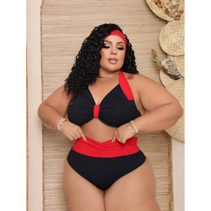 Biquíni cintura alta, calcinha levanta bumbum (não é  fio) , modelo[ 01]