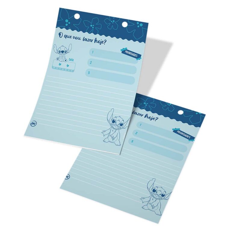 Refil c/80fls para mini Caderno Argolado Stitch &#