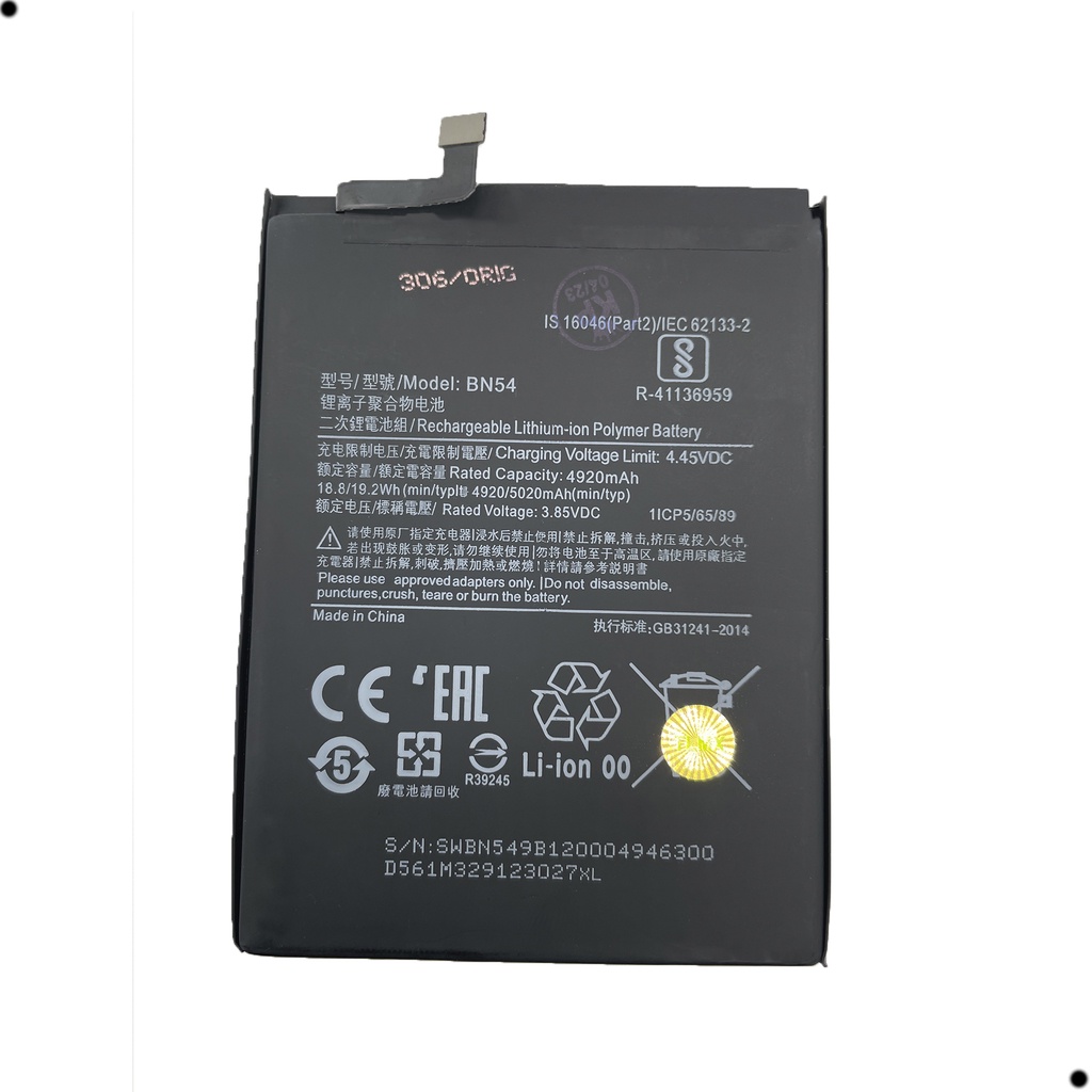 capa Bateria Bn54 Compativel com Redmi Note 9 (5g) / 10 x (4g)