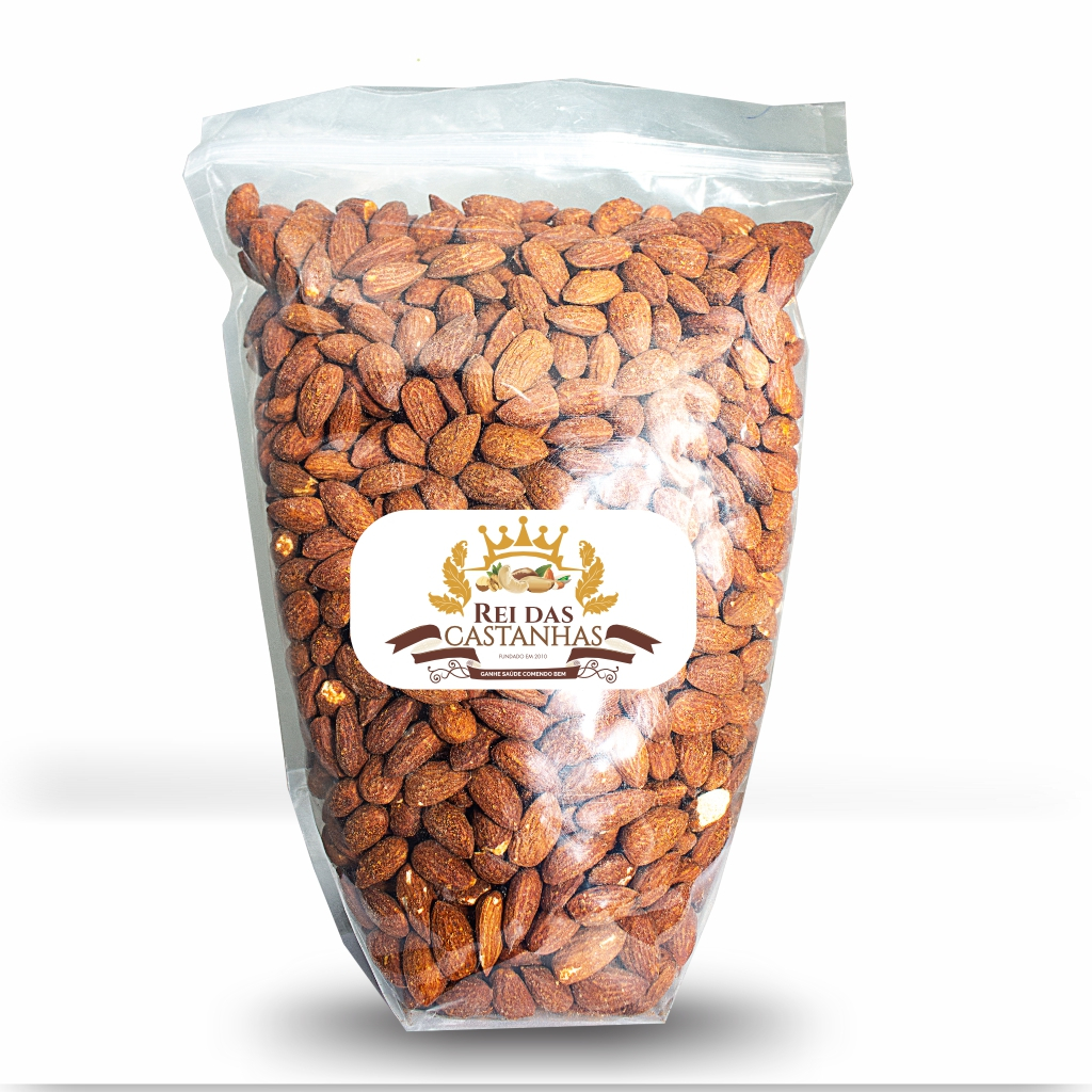 Amêndoa Natural  500G/1KG  Premium [COM ATM] – Indústria Rei das Castanhas