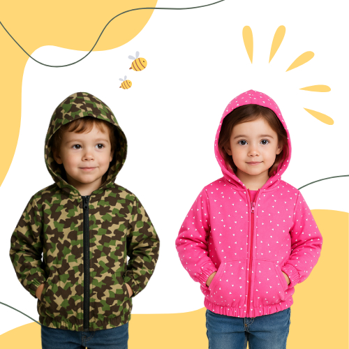 Jaqueta Infantil Bebê Tricoline Forrada com Plush