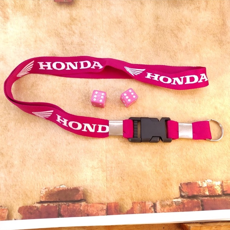 Honda Kit Menina Cordão Chaveiro + Pino de Pneus 
