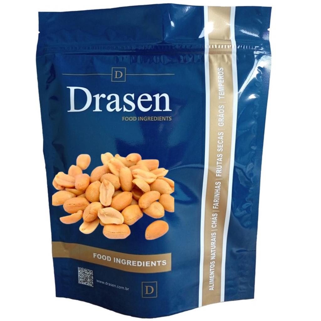 Amendoim Sem Pele Torrado e Salgado/Sem Sal  (500g ou 1kg) – Drasen Food
