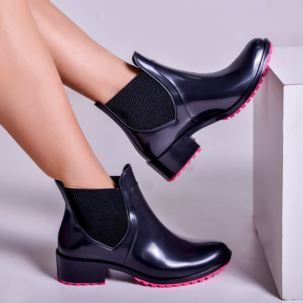 Kit Mãe e Filha 2 Pares Bota Feminina Infantil de Menina Galocha