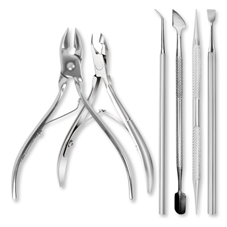 Kit Manicure 6 Peças Inox Alicate Corte Unha + Cu
