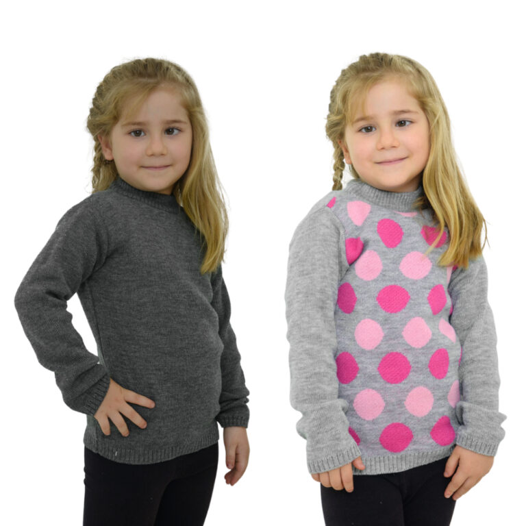 Kit com 2 Blusas de Lã Tricot Premium Infantil Pa