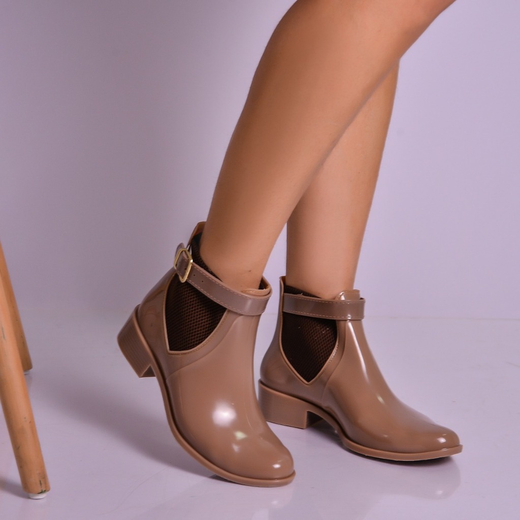 Bota Feminina Galocha Confortável Impermeável Frio Chuva