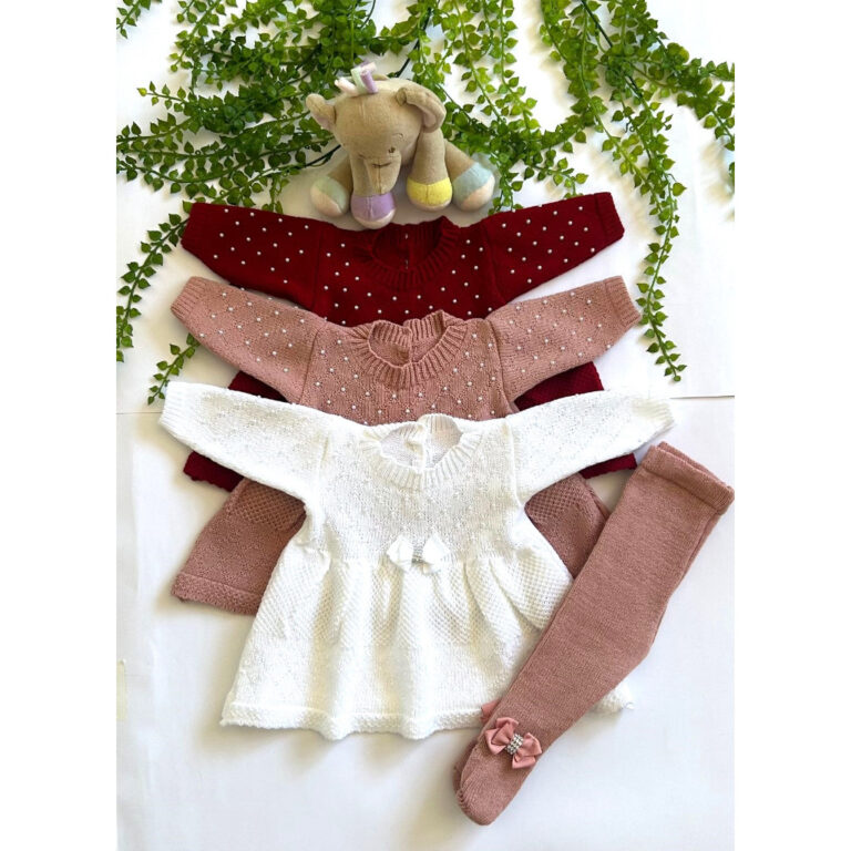 Vestido para bebê e Meia calça saída maternidad