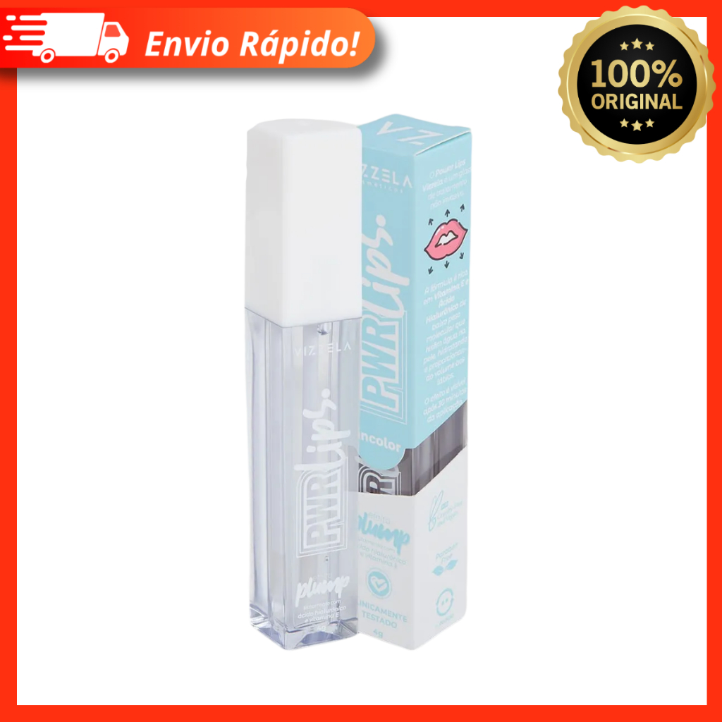 Power Lips Vizzela Gloss Aumenta Lábios C/ Acido Hialurônico