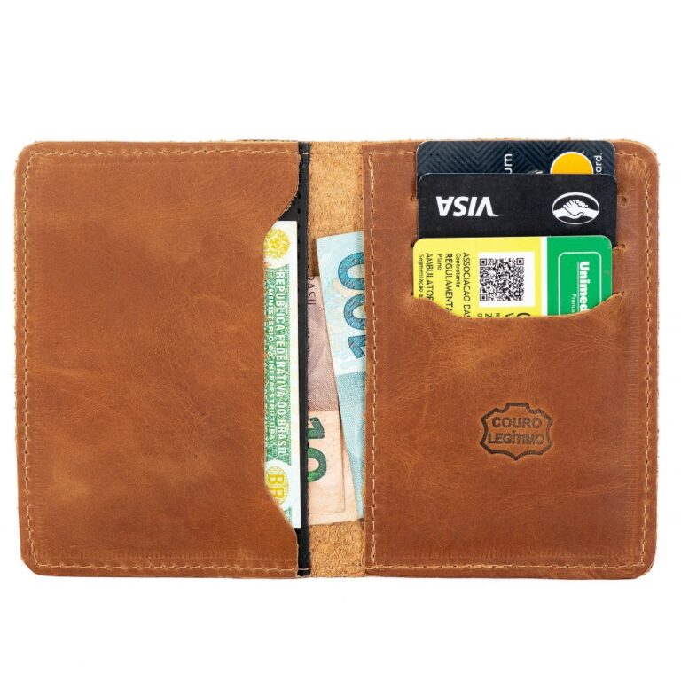 Carteira Porta Cartão Slim Couro Legitimo Rg cnh 