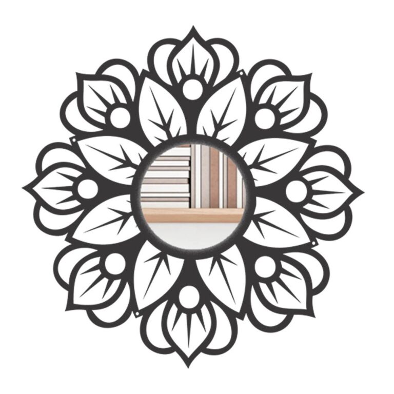 Espelho Mandala Floresta MDF Decorativo 30x30cm De